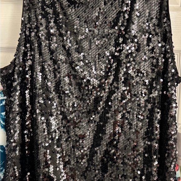 Lauren Conrad women’s plus black sequins  tank top. - Picture 2 of 3
